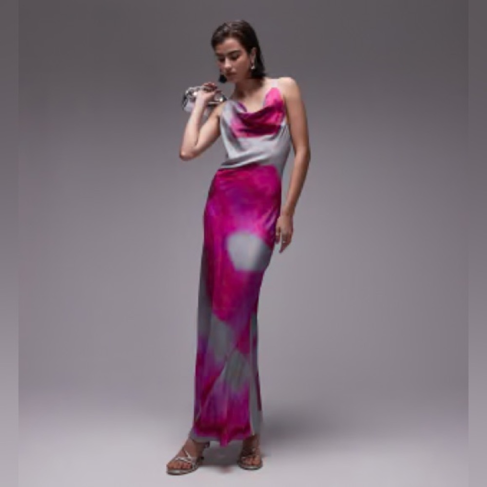 Topshop Cowl Neck Maxi Dress
